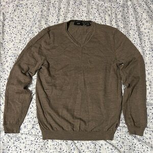 HUGO BOSS 100% Virgin Wool Slim Fit Long Sleeve Knit Sweatshirt Sweater